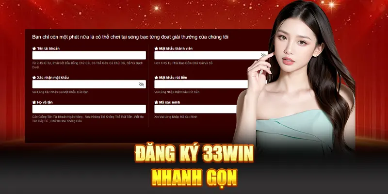 Đăng ký 33Win nhanh gọn